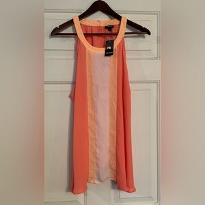 Torrid Plus Size Fusion Coral Georgette Halter Tank Top Size1 (14-16) Sleeveless